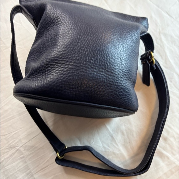 Coach Vtg Pebbled Blue Leather Bucket Bag - Picture 3 of 14